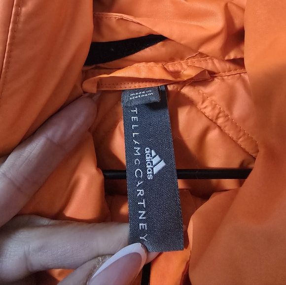 Adidas By Stella McCartney Short Puffer Jacket In Orange Size XS - Picture 6 of 12